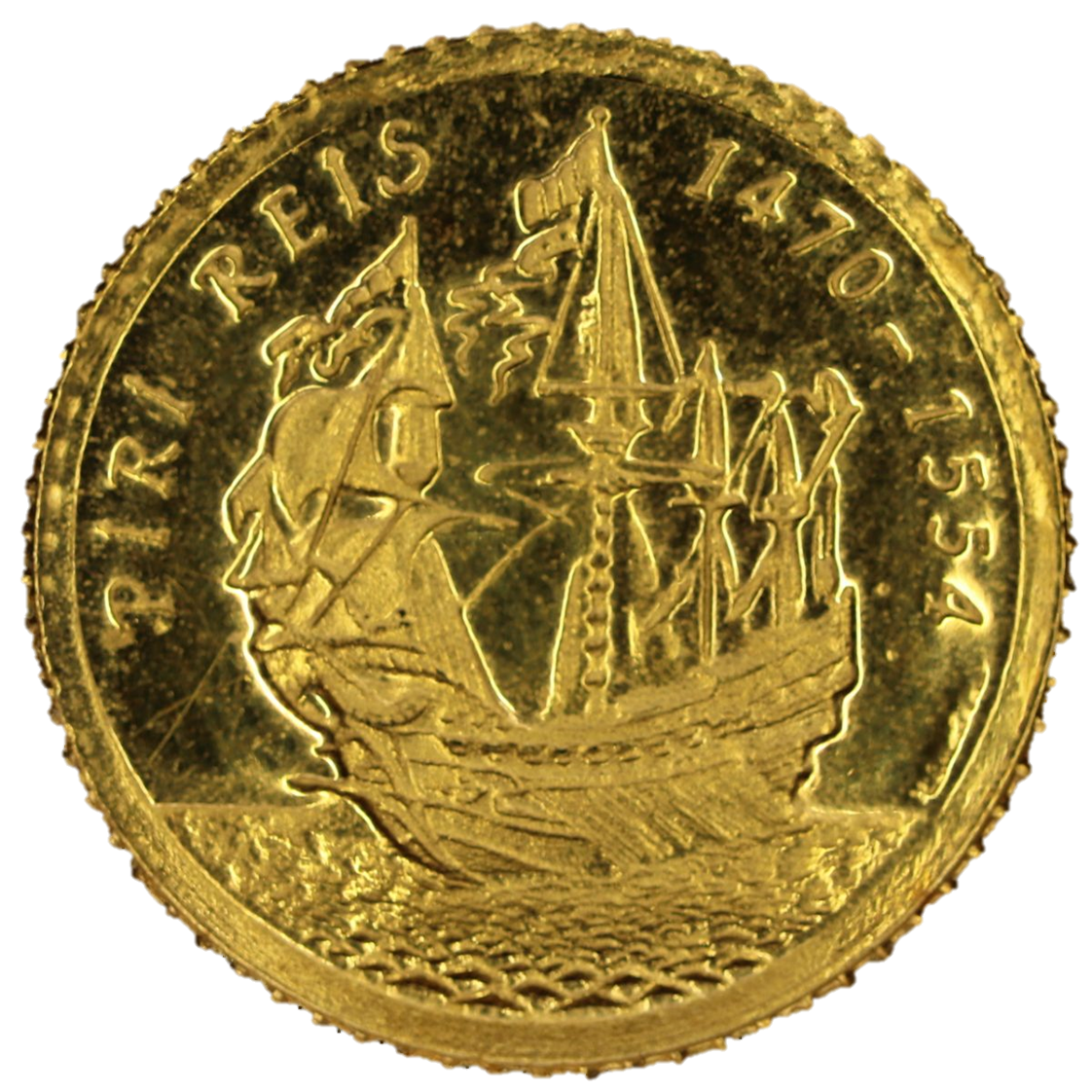 Turkish Commemorative Coin 1997; AU (24 K Gold)