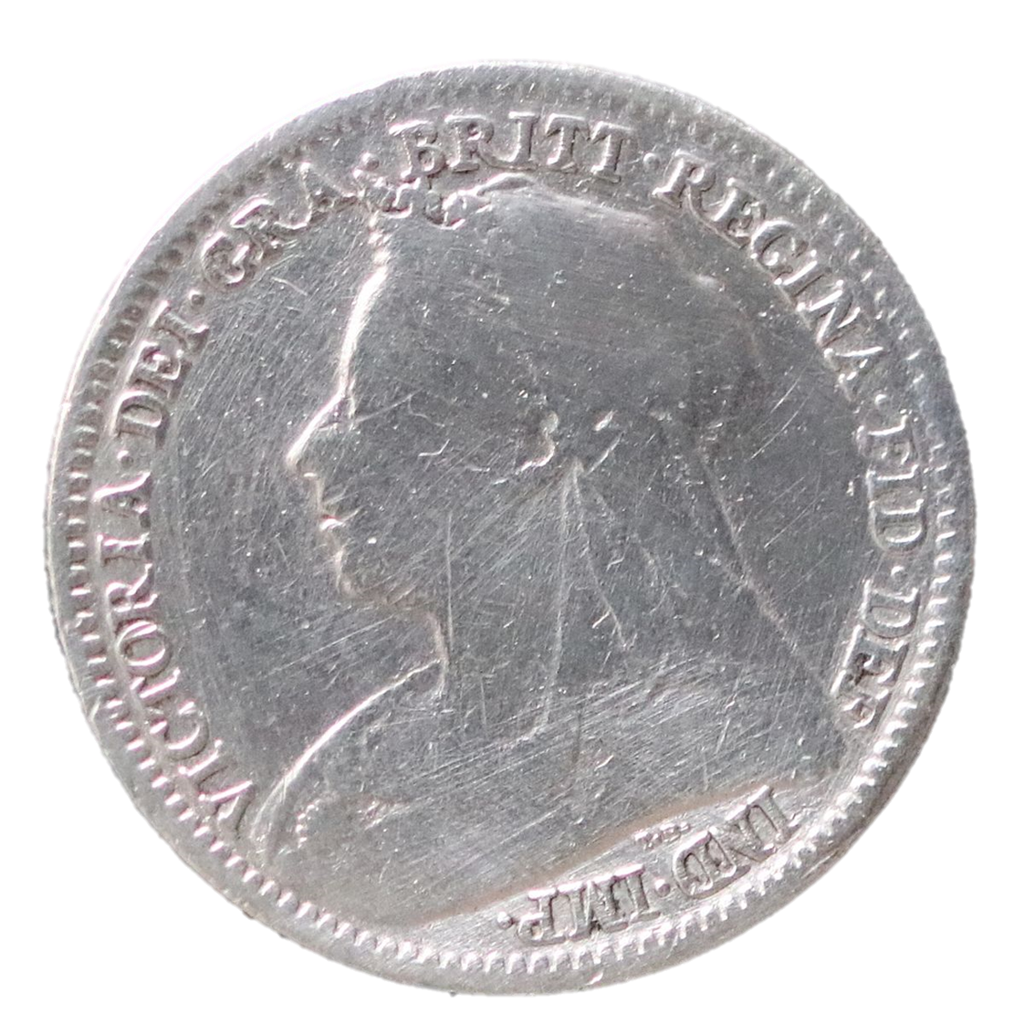Victoria 1837-1901 CE; AR (Silver) Three Pence Coin - London