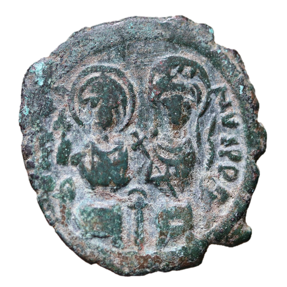 Justin II & Sophia 565-578 CE; Æ Follis - Constantinople.