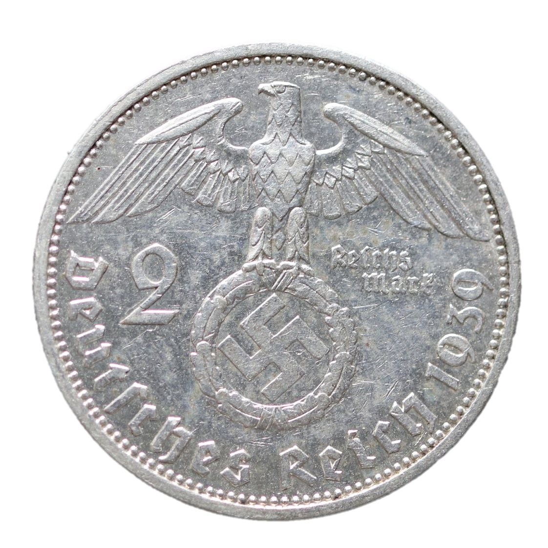 Germany - Third Reich 1933-1945 CE; AR (Silver) 2 Reichsmark - Berlin