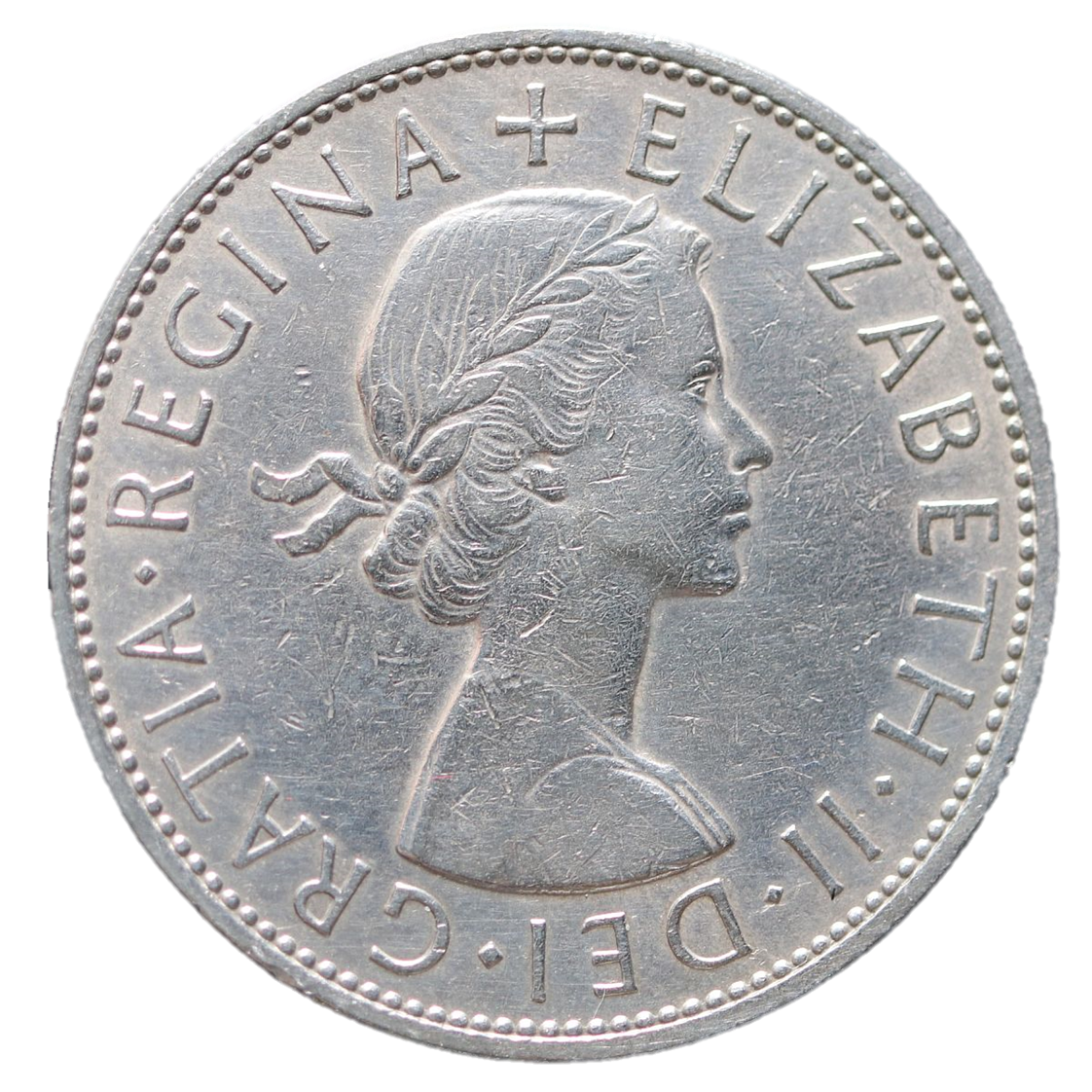 Elizabeth II 1953 - Present; CU/NI Half-Crown - London