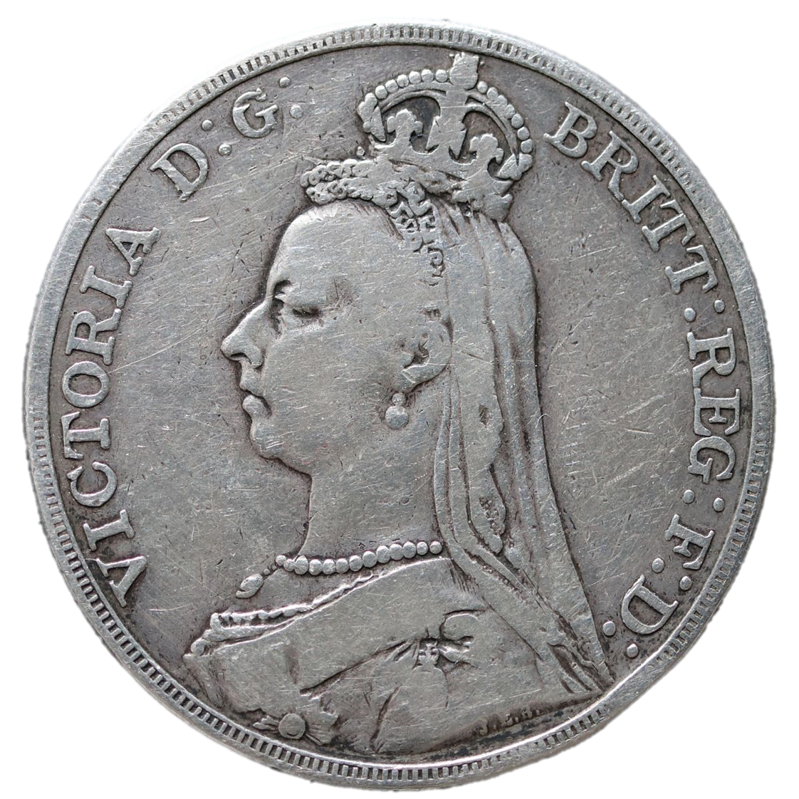 Queen Victoria 1837-1901 CE; AR (Silver) Crown - Royal Mint.