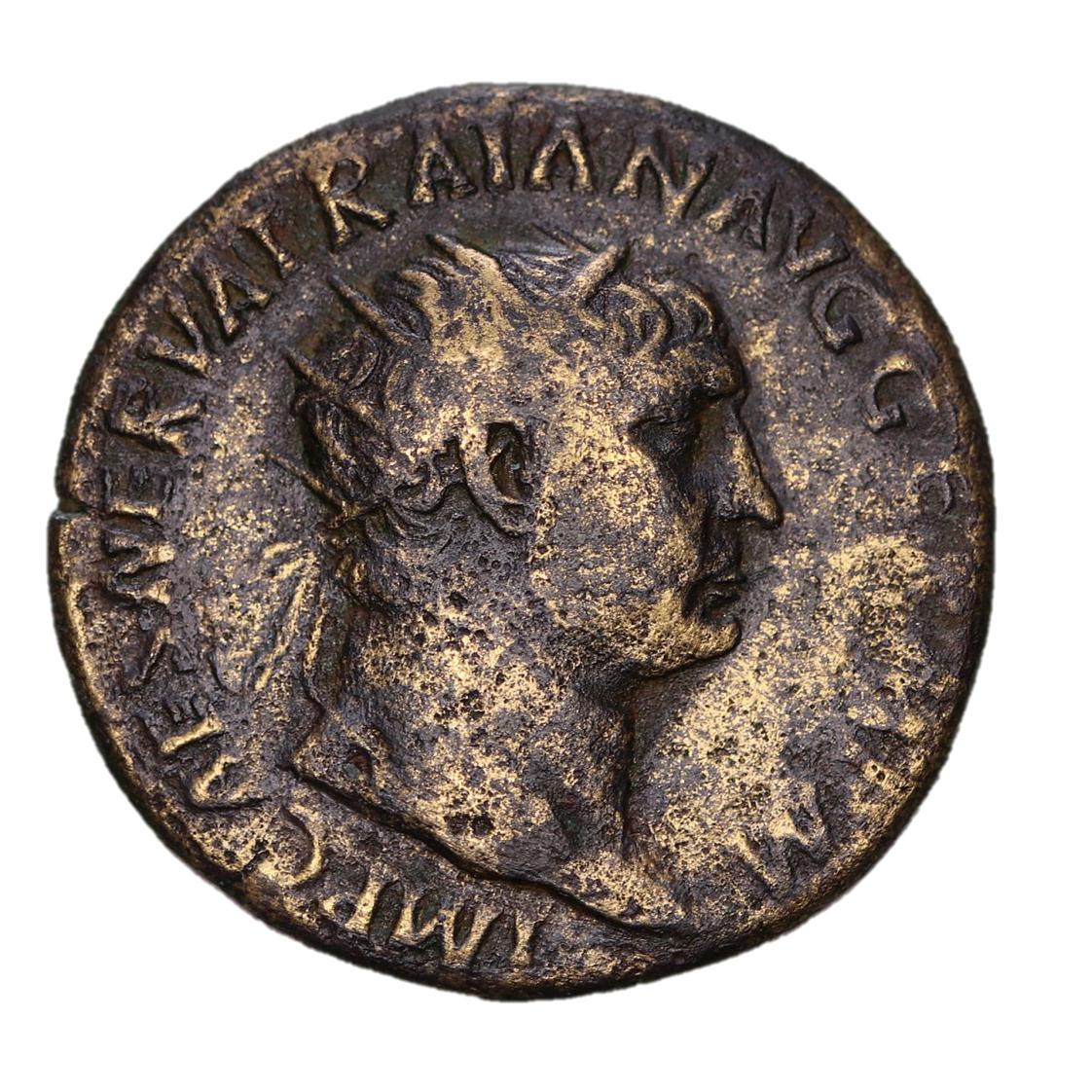 Trajan 98-117 CE; Æ Dupondius - Rome.