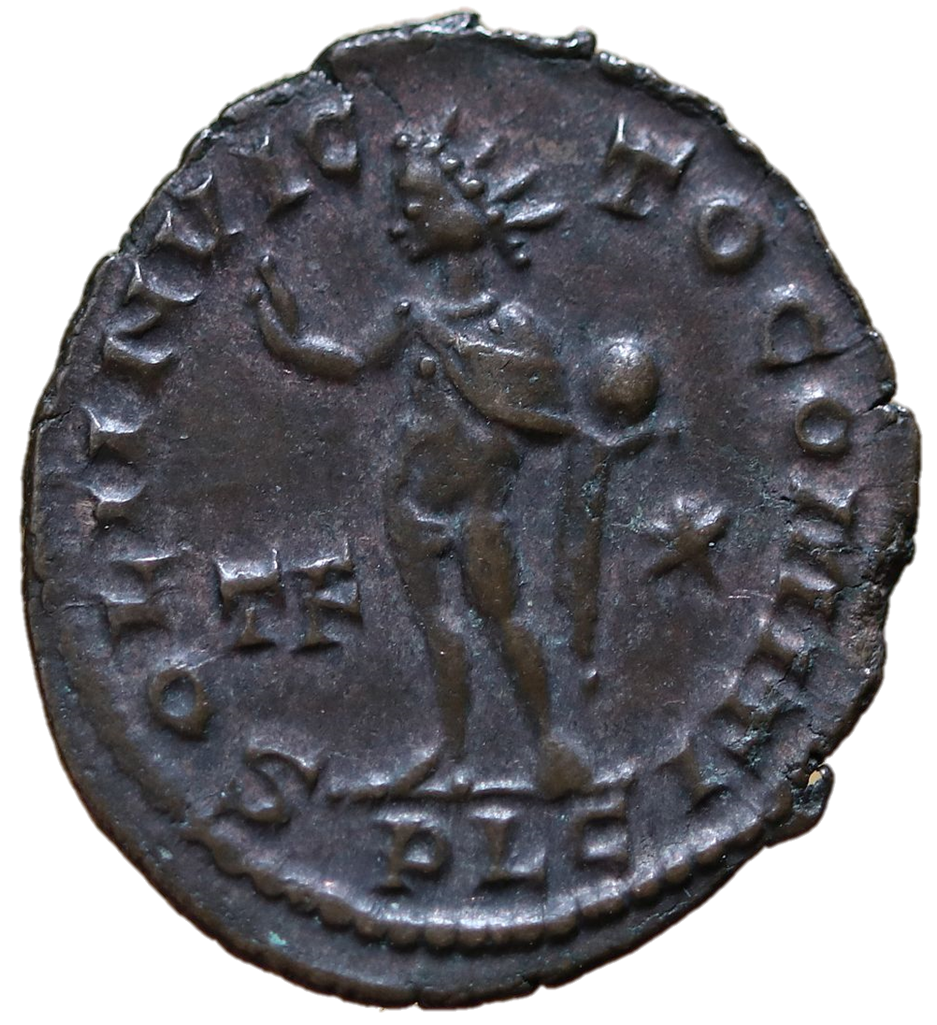 Constantine I (The Great) 307-337 CE; Æ Follis - Lugdunum. - Image 2