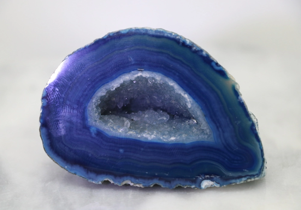 Dyed Blue Agate Geode