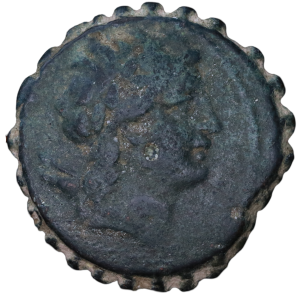 Demetrios I - 162-150 BCE; Serrated Æ 27 - Antioch.