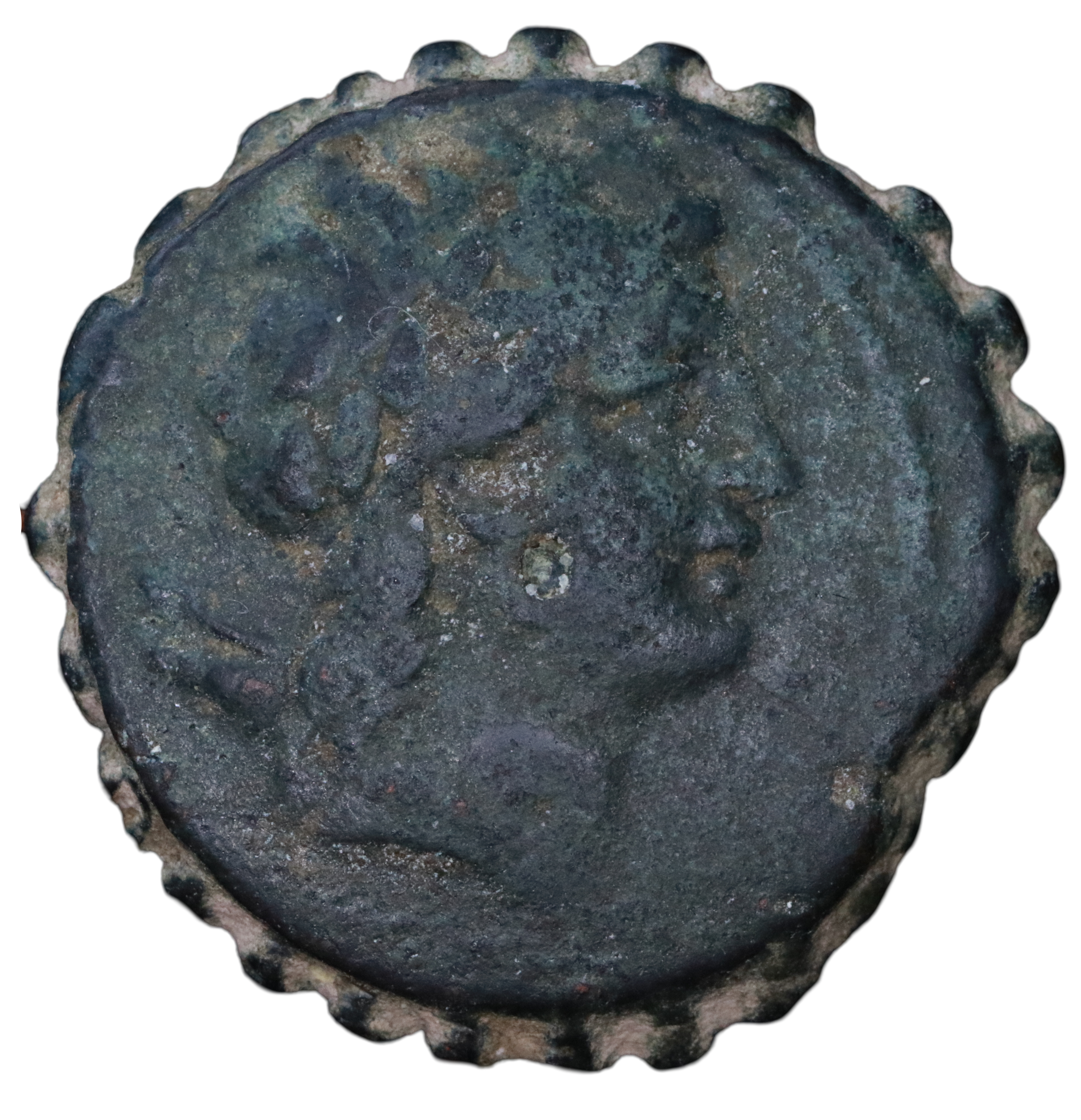 Demetrios I - 162-150 BCE; Serrated Æ 27 - Antioch.