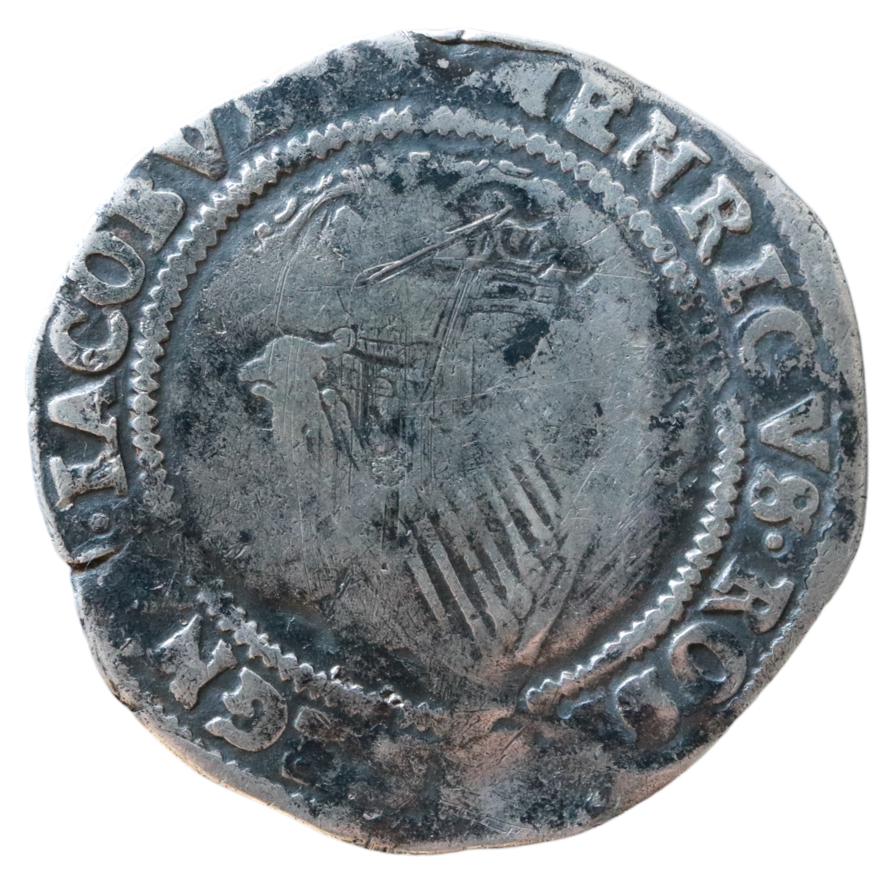 James I 1566-1625 CE; AR Shilling - Dublin. - Image 2