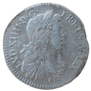 Louis XIV 1638-1715 CE; AR (Silver) Half-Ecu - Paris