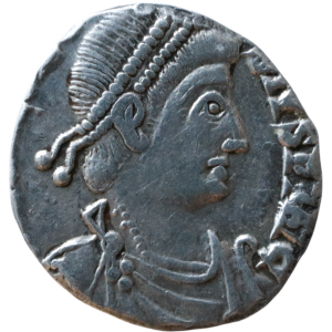 Theodosius I  378 - 383 CE; AR  Siliqua - Trier