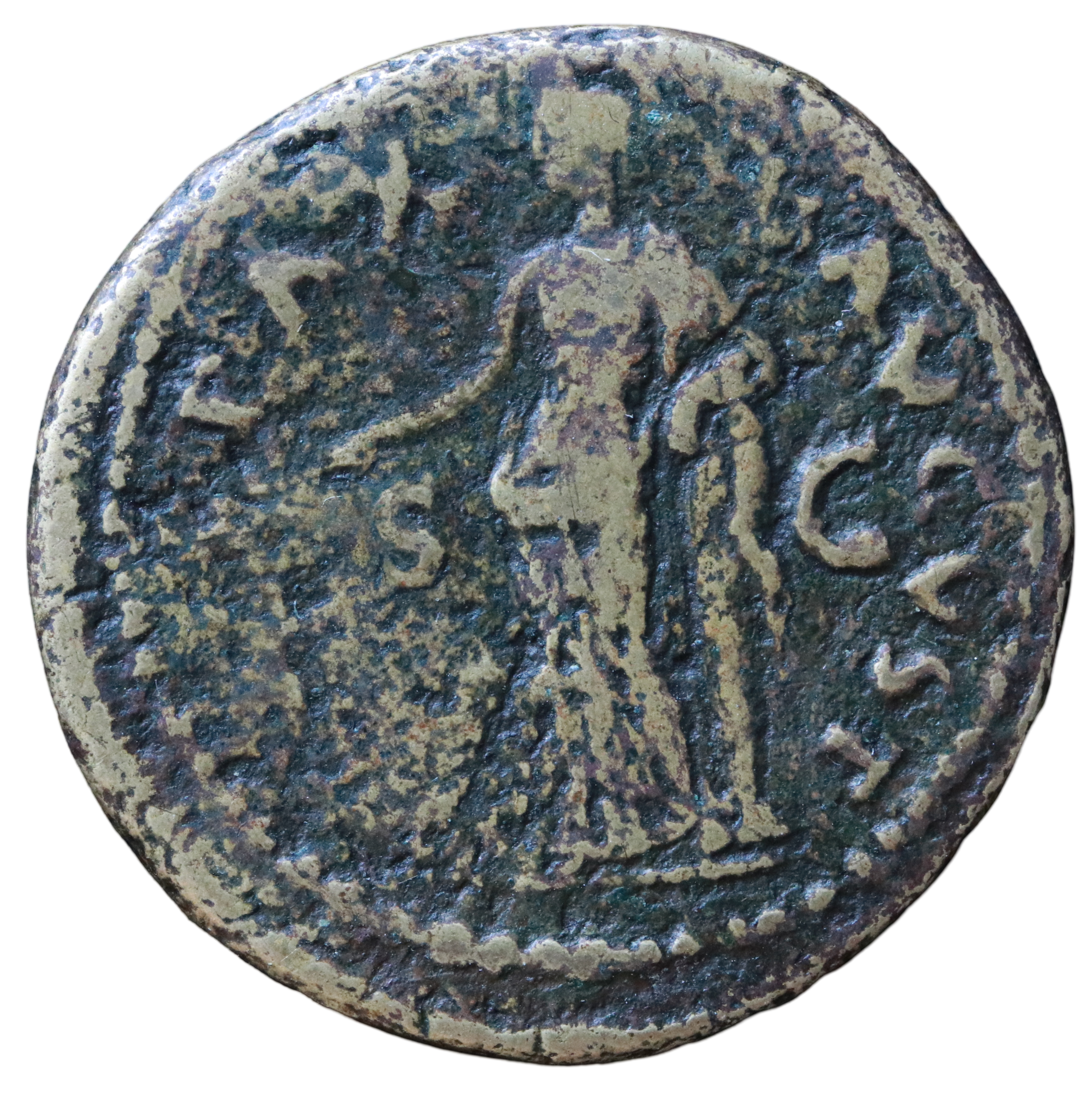 Titus 76 - 81 CE; Æ Dupondius - Rome. - Image 2