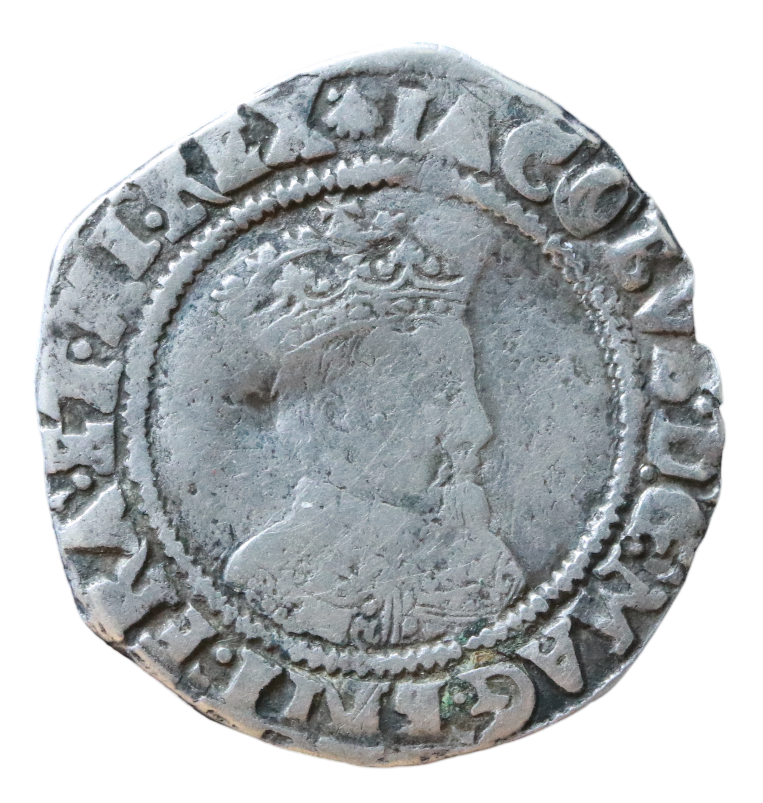 James I 1566-1625 CE; AR Sixpence - London.