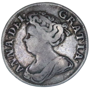 Queen Anne 1707-1714 CE; AR (Silver) Sixpence -