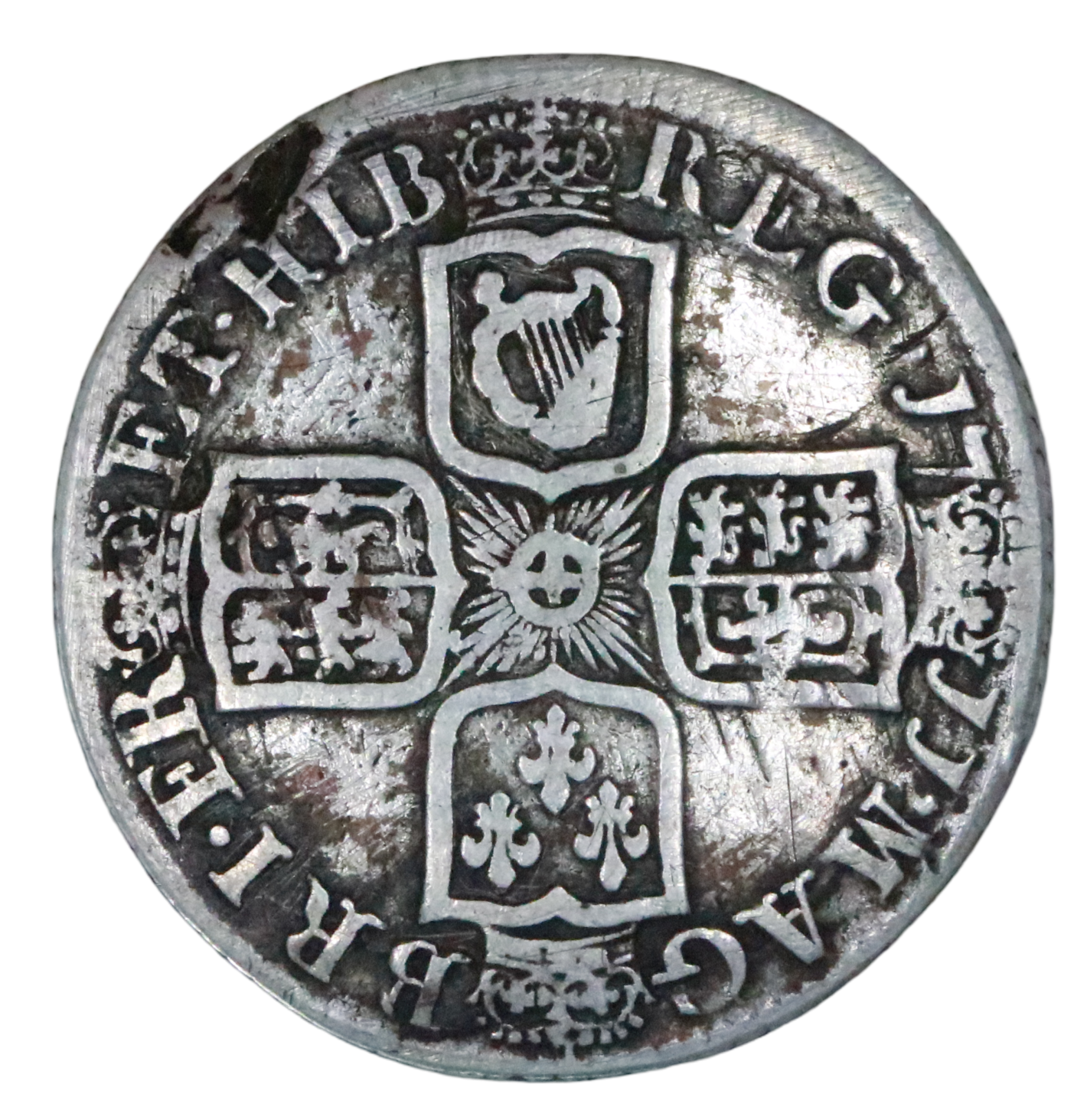 Queen Anne 1707-1714 CE; AR (Silver) Sixpence - - Image 2