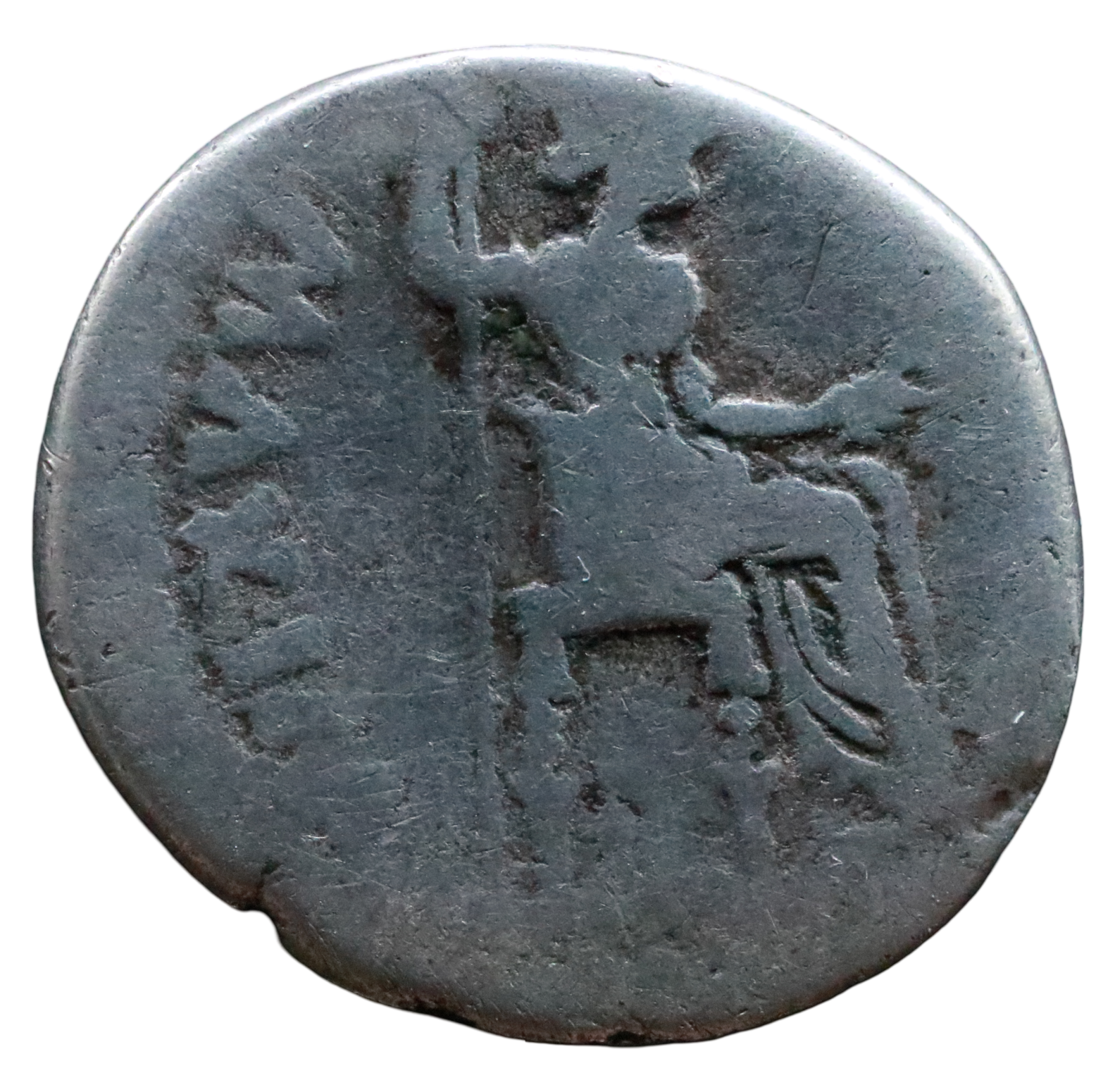 Tiberius 14-37 CE; AR Denarius - Lugdunum. - Image 2