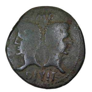 Augustus & Agrippa 27 BCE - 14 CE; Æ As - Nemausus, Gaul (Nîmes, France).