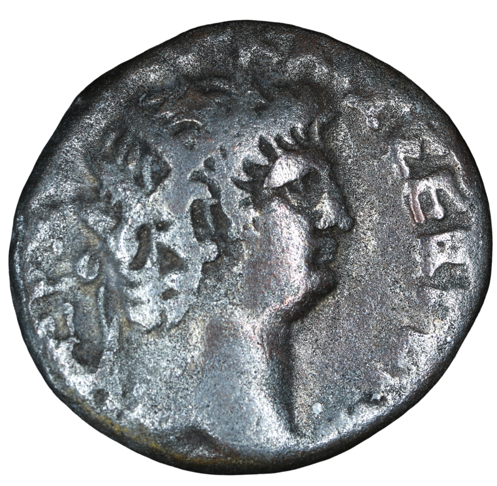 Nero, with Poppaea 54 -68 CE; BI Billon Tetradrachm - Alexandria