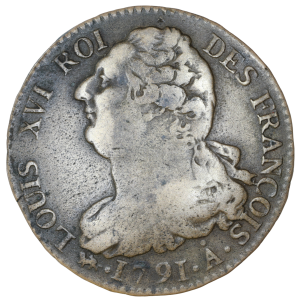 Louis XVI 1754 - 1793 CE; Æ 2 Sols - Paris.