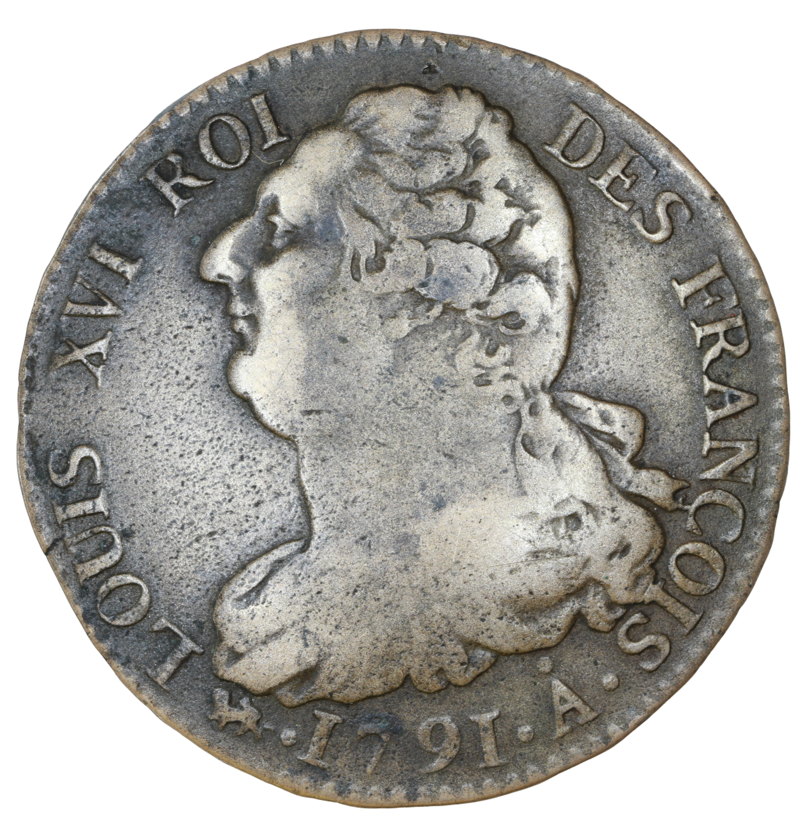 Louis XVI 1754 - 1793 CE; Æ 2 Sols - Paris.